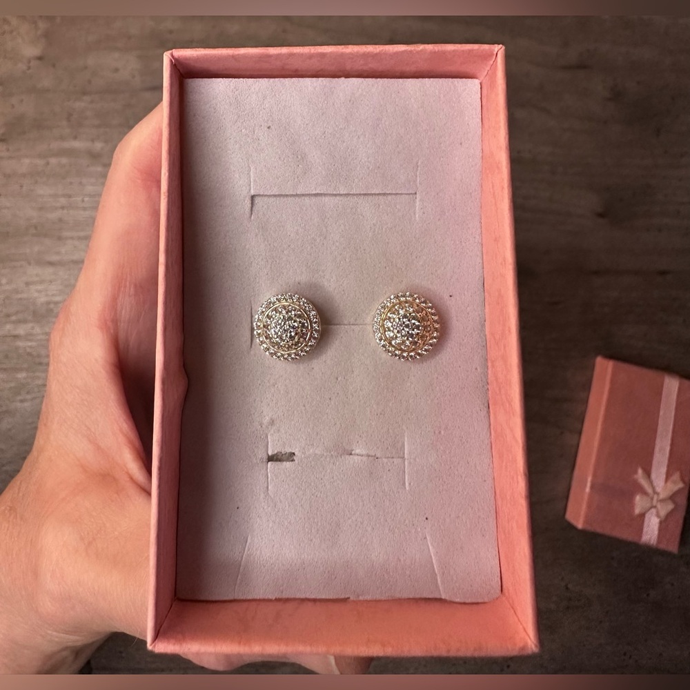 Gold Stud Screw back Earrings